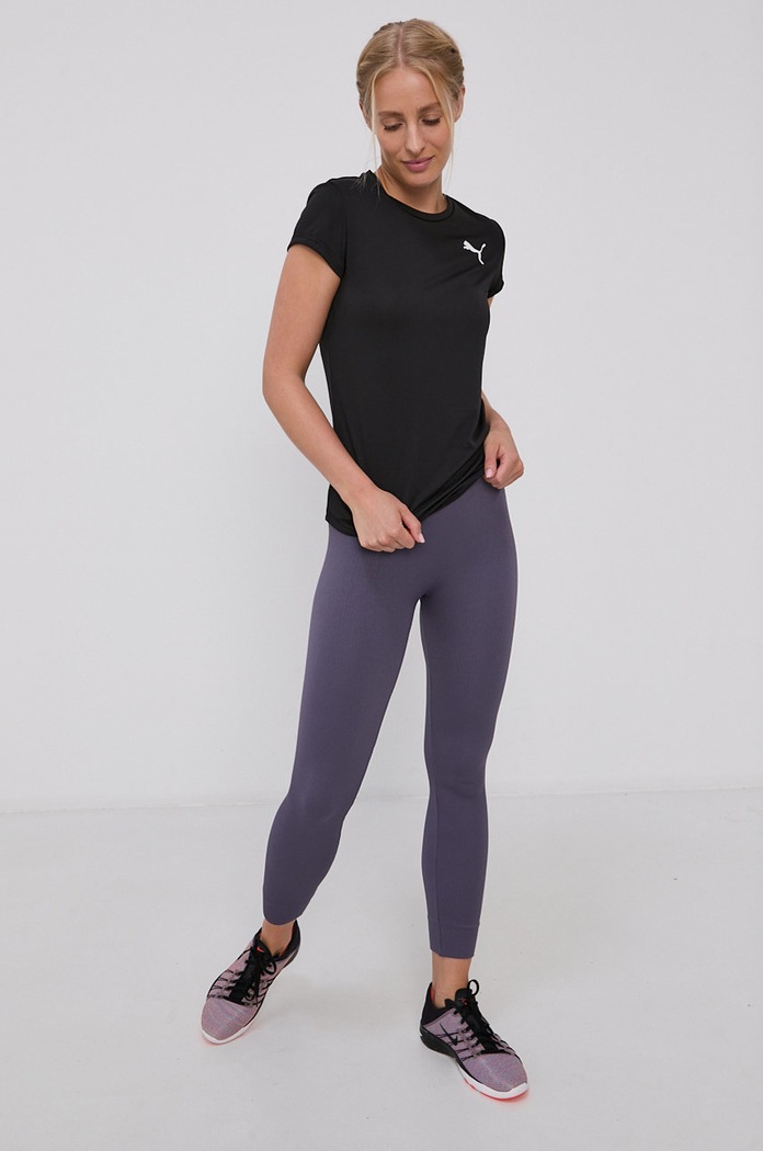 Puma T-shirt treningowy 586857 czarny AW24