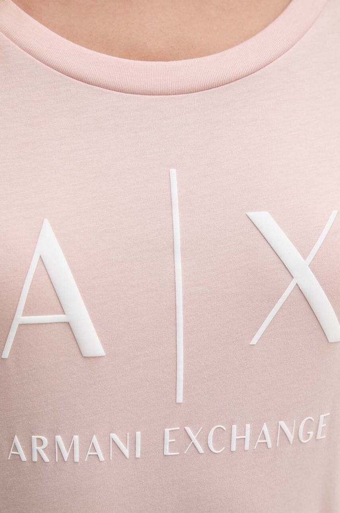 Pamučna majica Armani Exchange roza 8NYT70.YJ16Z