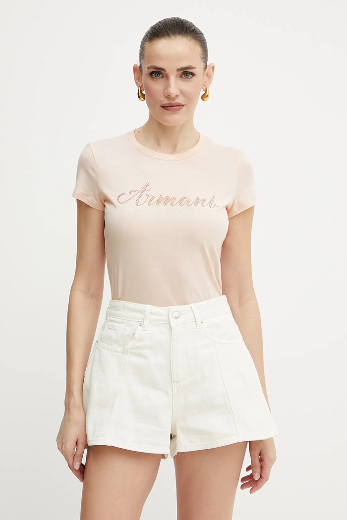 Armani Exchange Tricou din bumbac portocaliu 8NYT91.YJG3Z