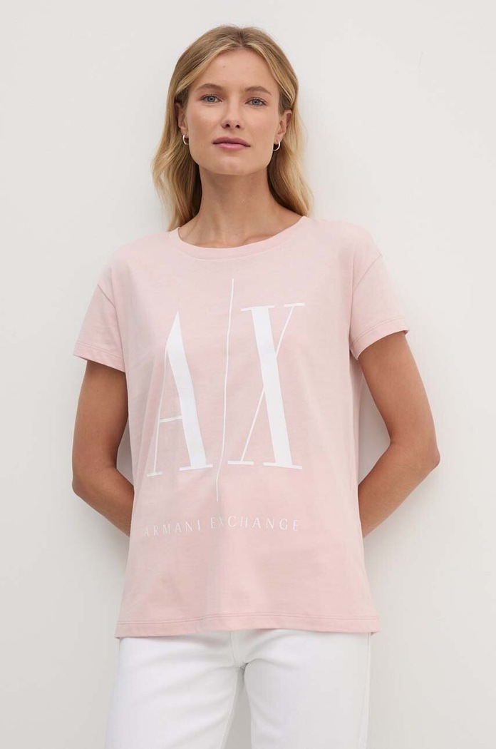 Armani Exchange Tricou din bumbac roz 8NYTCX.YJG3Z