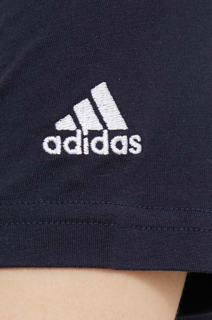 Bavlněné tričko adidas H07833 H07833 námořnická modř