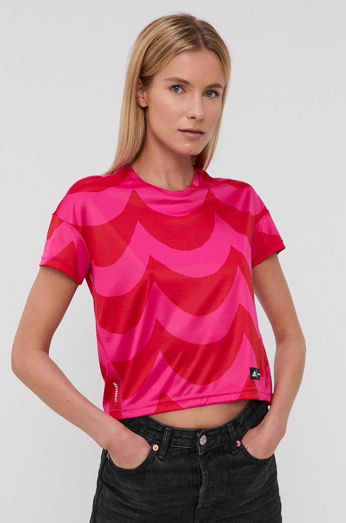 Tričko adidas Performance x Marimekko GU2525 červená GU2525