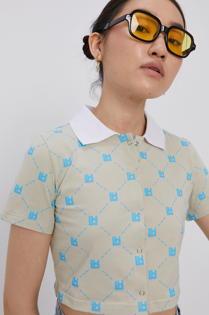 T-shirt Local Heroes Z elastanom bež AW21T0026