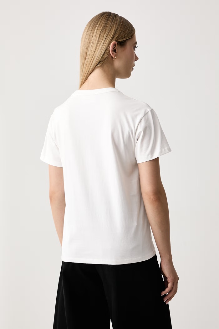 Odzież MC2 Saint Barth T-shirt damski bawełniany EMI0002 beżowy