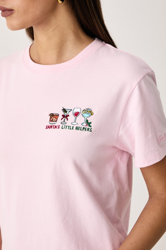 T-shirt damski bawełniany MC2 Saint Barth EMI0002 różowy