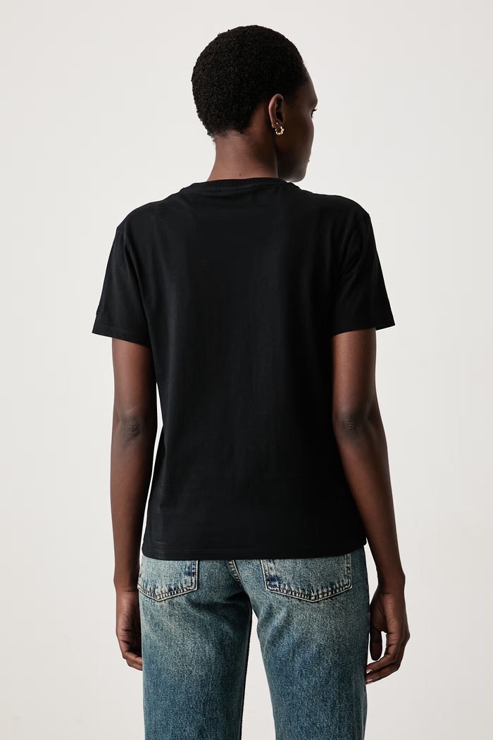 Odzież MC2 Saint Barth T-shirt damski bawełniany EMI0002 czarny