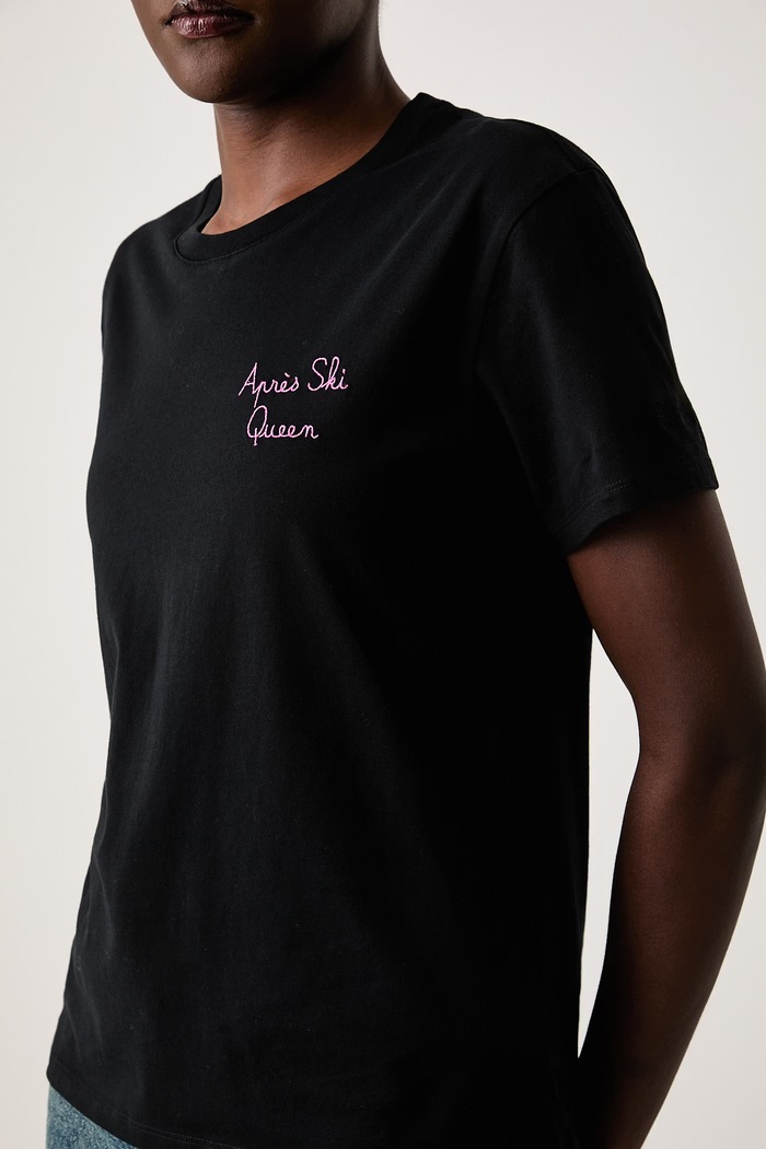 T-shirt damski bawełniany MC2 Saint Barth EMI0002 czarny