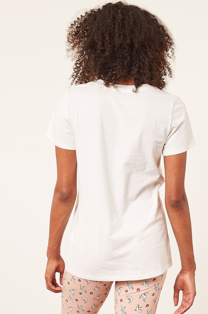 Odzież Etam T-shirt piżamowy 652838280 beżowy