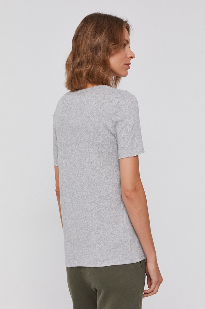 Ρούχα Βαμβακερό μπλουζάκι United Colors of Benetton 3GA2E16A2.501 γκρί
