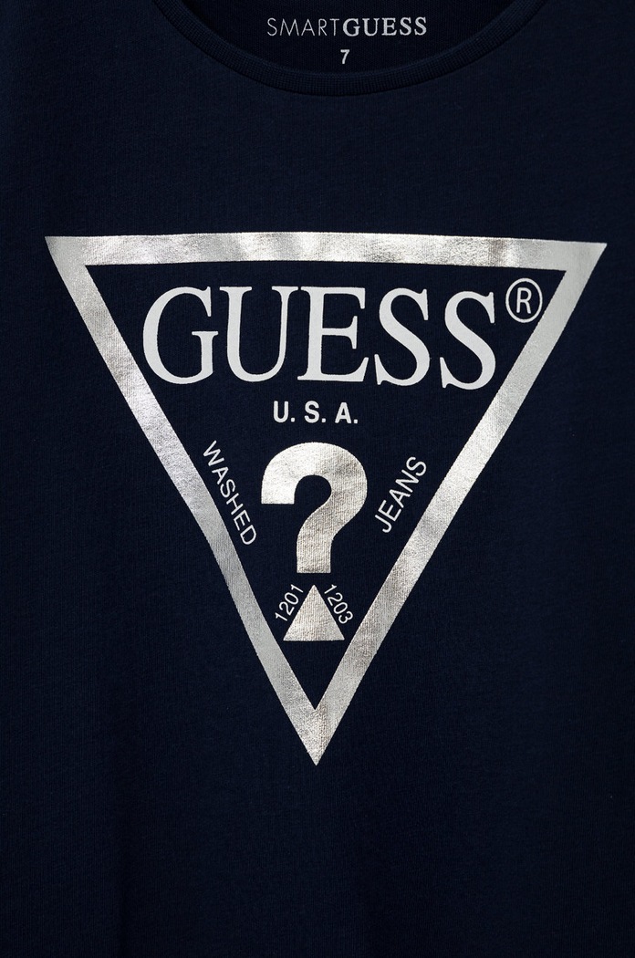 Guess gyerek pamut póló J73I56.K8HM0 sötétkék SS22