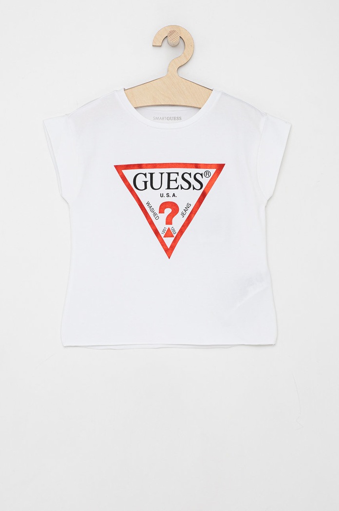 Guess T-shirt dziecięcy z elastanem biały J81I15.J1311