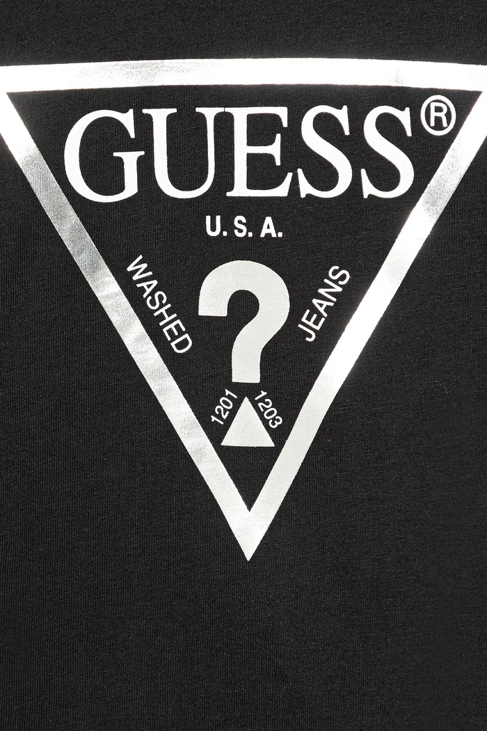 Dziewczynka Guess T-shirt bawełniany dziecięcy K73I56.K8HM0 czarny