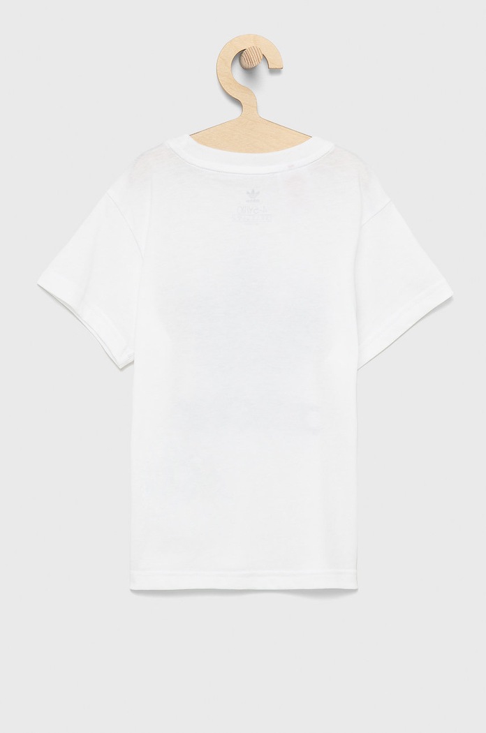 Dětské bavlněné tričko adidas Originals H25246 H25246 bílá AW21