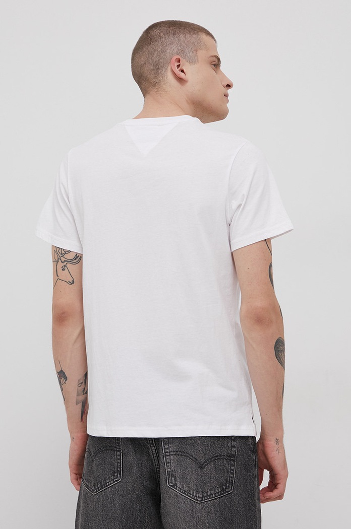 Odzież Tommy Jeans T-shirt bawełniany DM0DM11439.4890 DM0DM11439.4890 biały