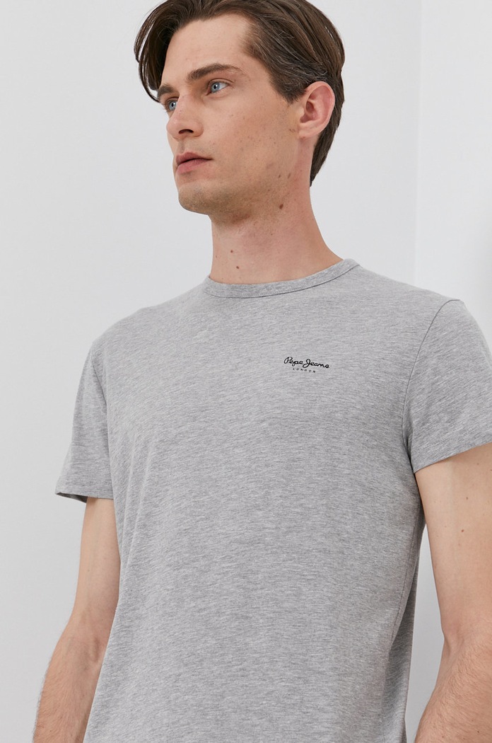 Pepe Jeans Tricou ORIGINAL BASIC uni gri PM506153.933