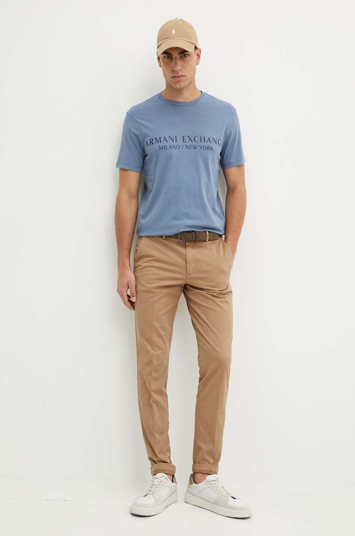 Bavlnené tričko Armani Exchange 8NZT72.Z8H4Z modrá SS25
