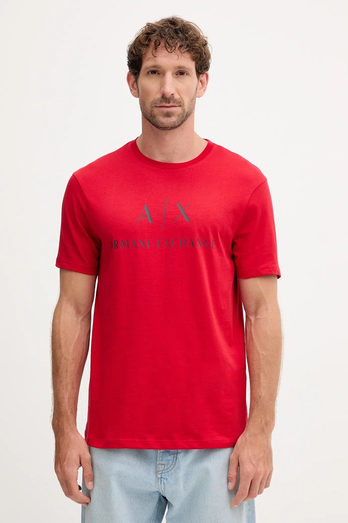 Armani Exchange Tricou din bumbac rosu 8NZTCJ.Z8H4Z