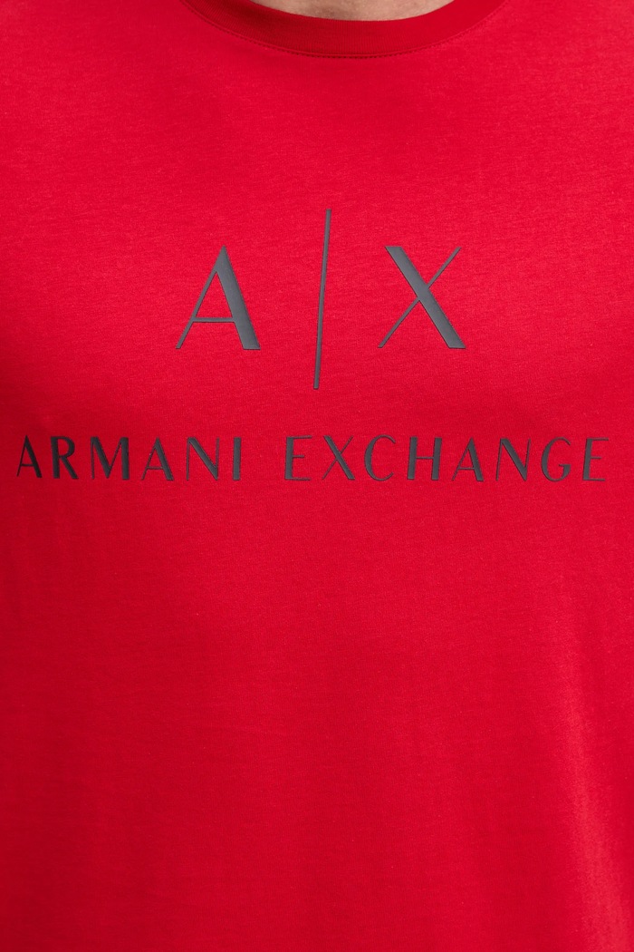 Tricou din bumbac Armani Exchange 8NZTCJ.Z8H4Z rosu