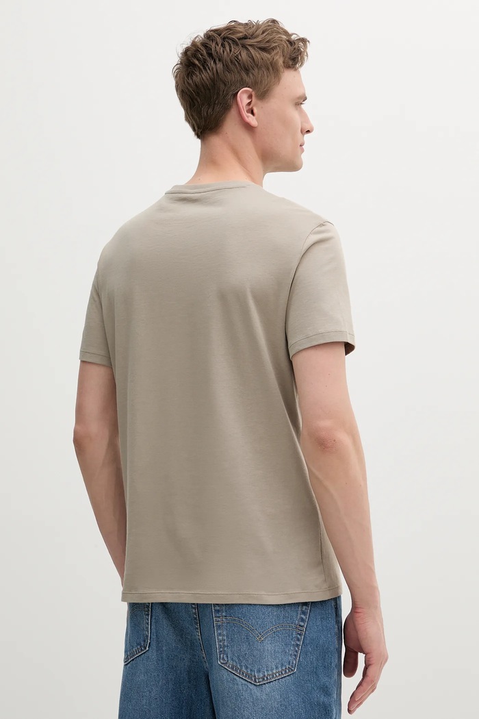 Armani Exchange tricou din bumbac 8NZTCJ.Z8H4Z bej AW25