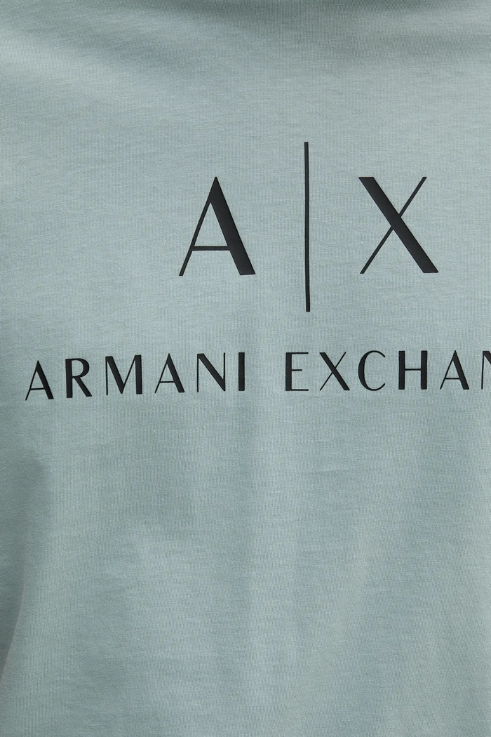 Armani Exchange pamut póló zöld 8NZTCJ.Z8H4Z