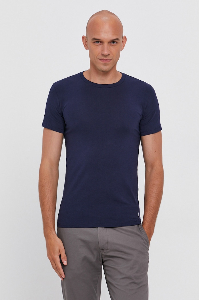 Majica kratkih rukava Polo Ralph Lauren (2-pack) slim mornarsko plava 714835960004