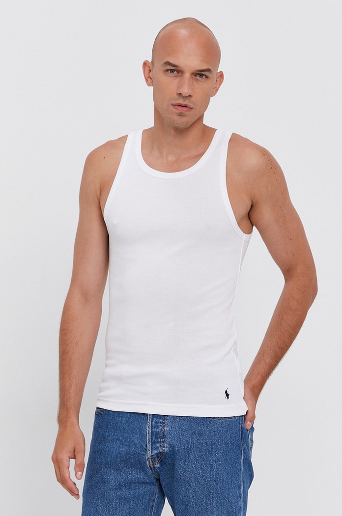 Tričko Polo Ralph Lauren 2-pack hladký bílá 714835886001