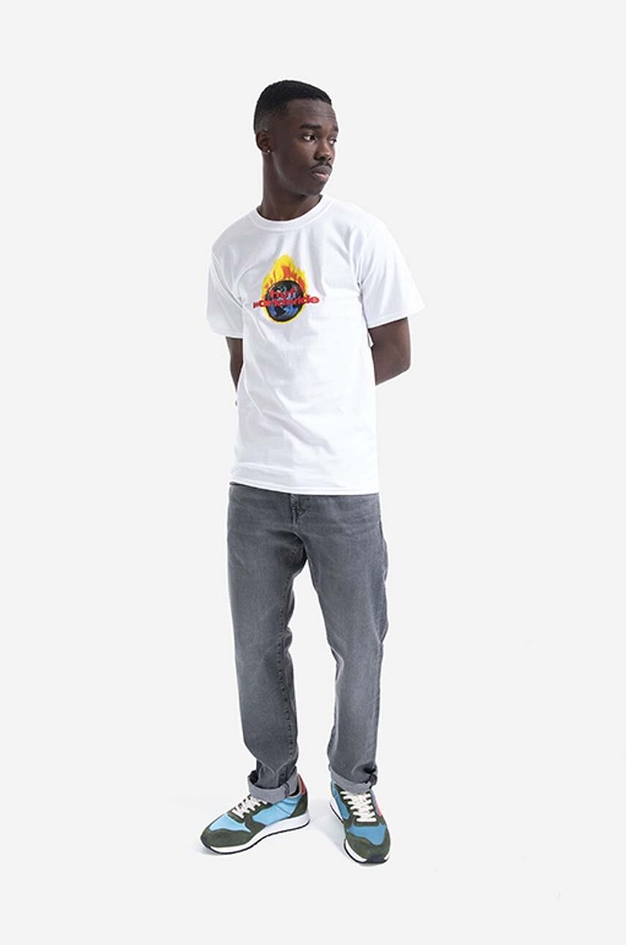Bavlnené tričko HUF ts01520 biela AW21