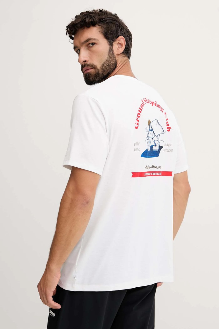 Helly Hansen t-shirt SKOG RECYCLED GRAPHIC biały 63082