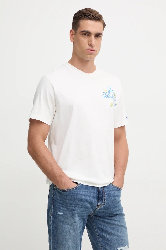 MC2 Saint Barth T-shirt bawełniany biały ARN0001