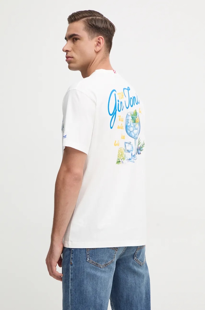 Odzież MC2 Saint Barth T-shirt bawełniany ARN0001 biały
