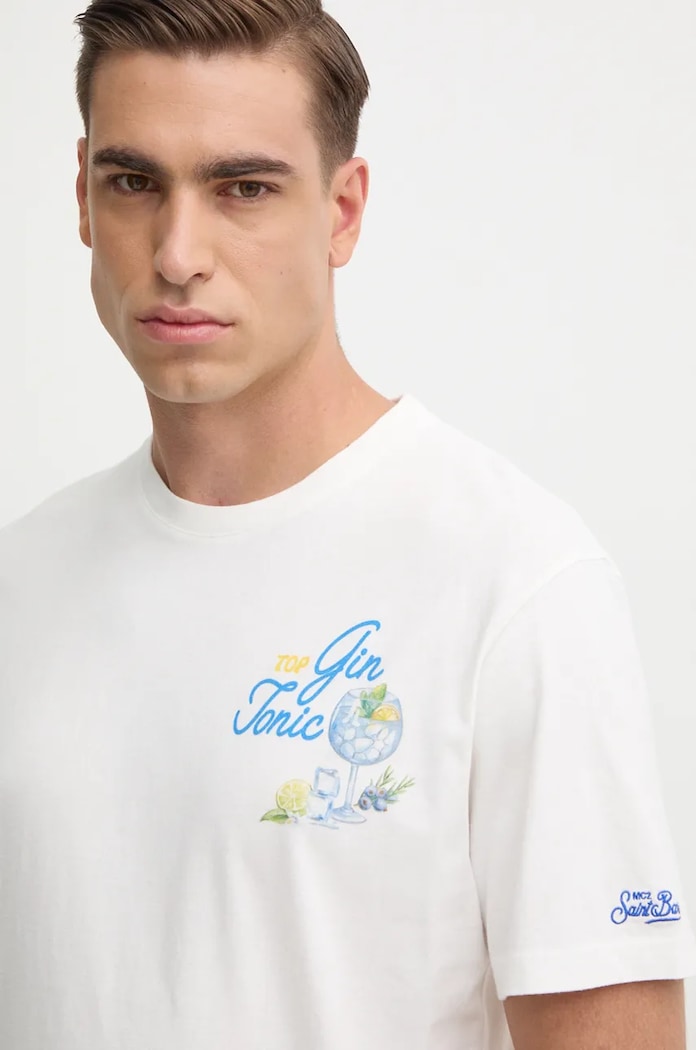 T-shirt bawełniany MC2 Saint Barth ARN0001 biały