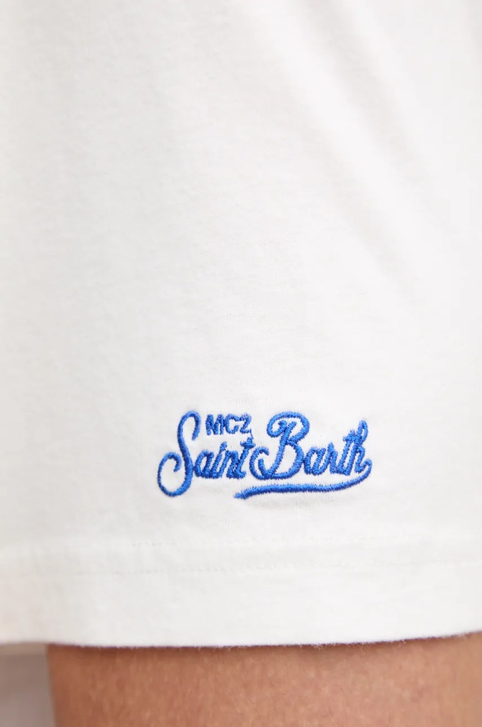T-shirt bawełniany MC2 Saint Barth biały ARN0001