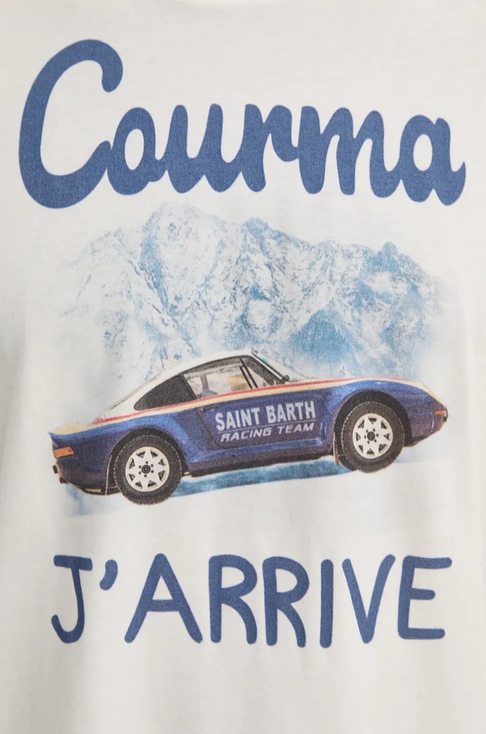 T-shirt bawełniany MC2 Saint Barth beżowy ARN0001