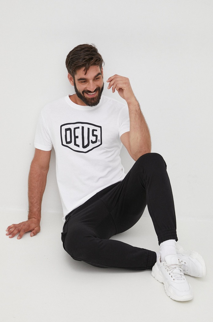 Deus Ex Machina t-shirt bawełniany biały T.DMW41808E