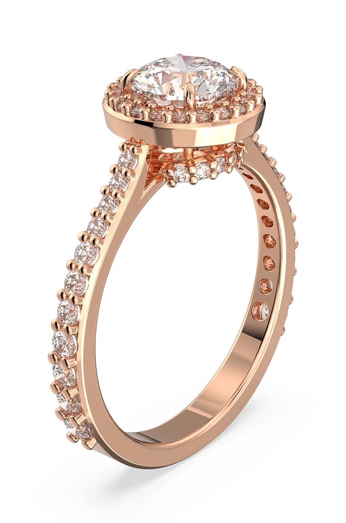 Swarovski Pierścionek Constella 5639404 złoty AW22