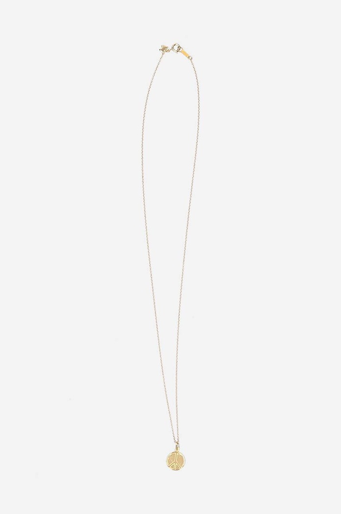 Needles gold-plated silver necklace Pendant silver golden LQ010.PEACE