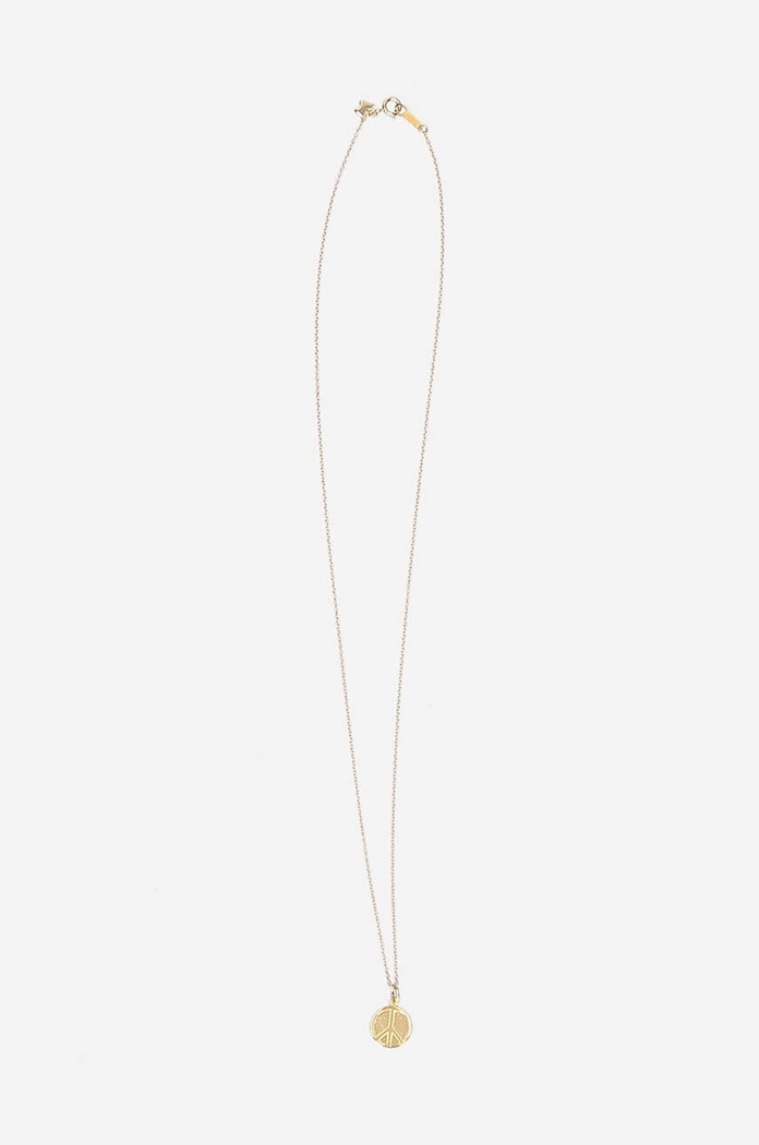Needles gold-plated silver necklace Pendant silver golden LQ010.PEACE