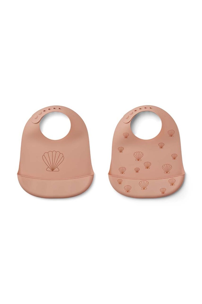 Liewood śliniak niemowlęcy Tilda 2-pack 2-pack pomarańczowy LW15128