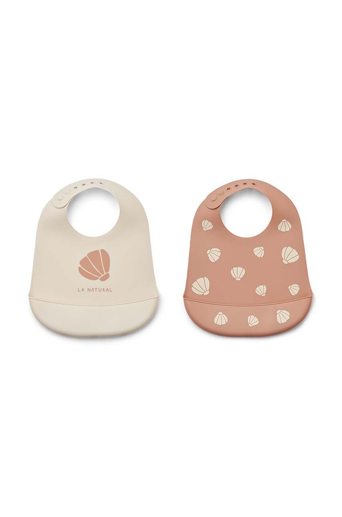 Liewood śliniak niemowlęcy Tilda 2-pack 2-pack pomarańczowy LW15128