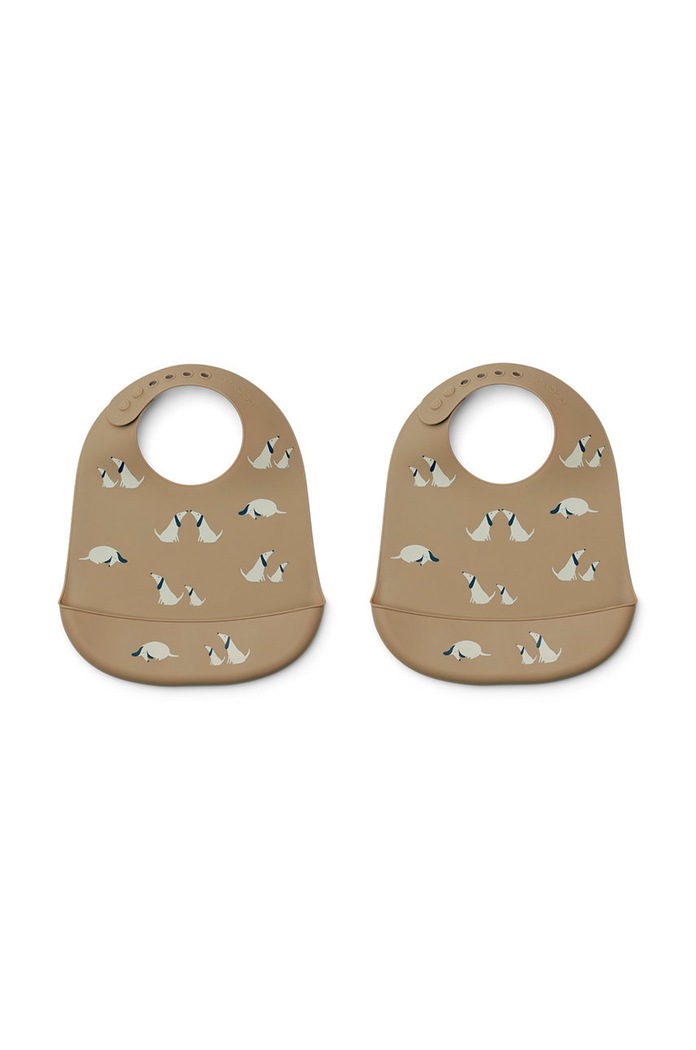 Liewood śliniak niemowlęcy Tilda 2-pack 2-pack beżowy LW15128