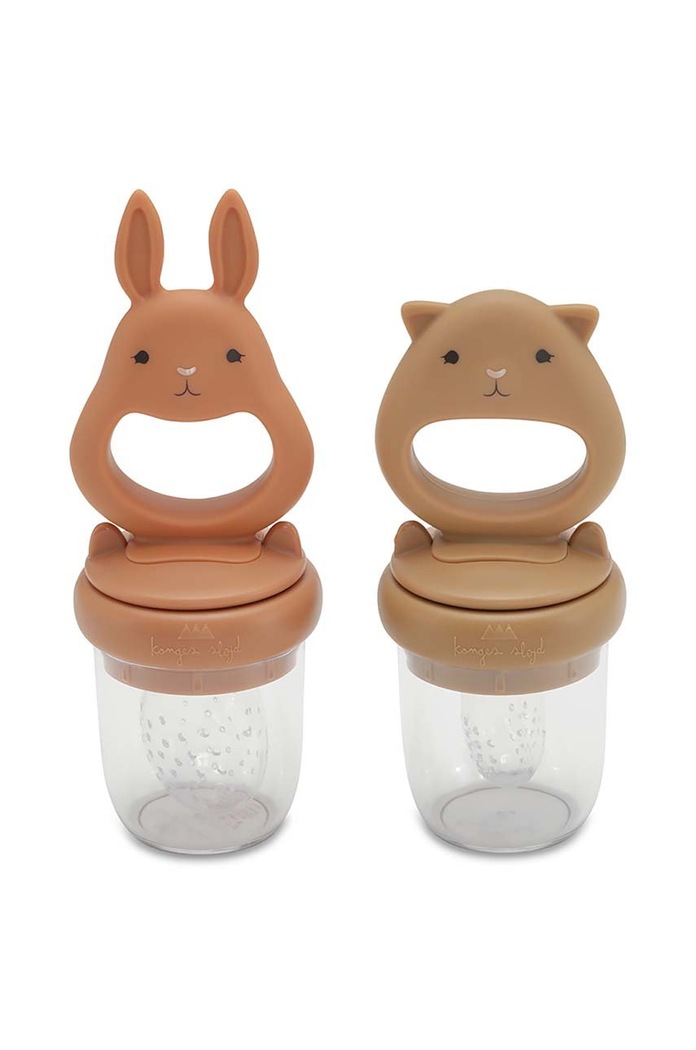 Konges Sløjd Smoczek do podawania owoców 2-pack SILICONE FRUIT FEEDING PACIFIER zielony KS4279