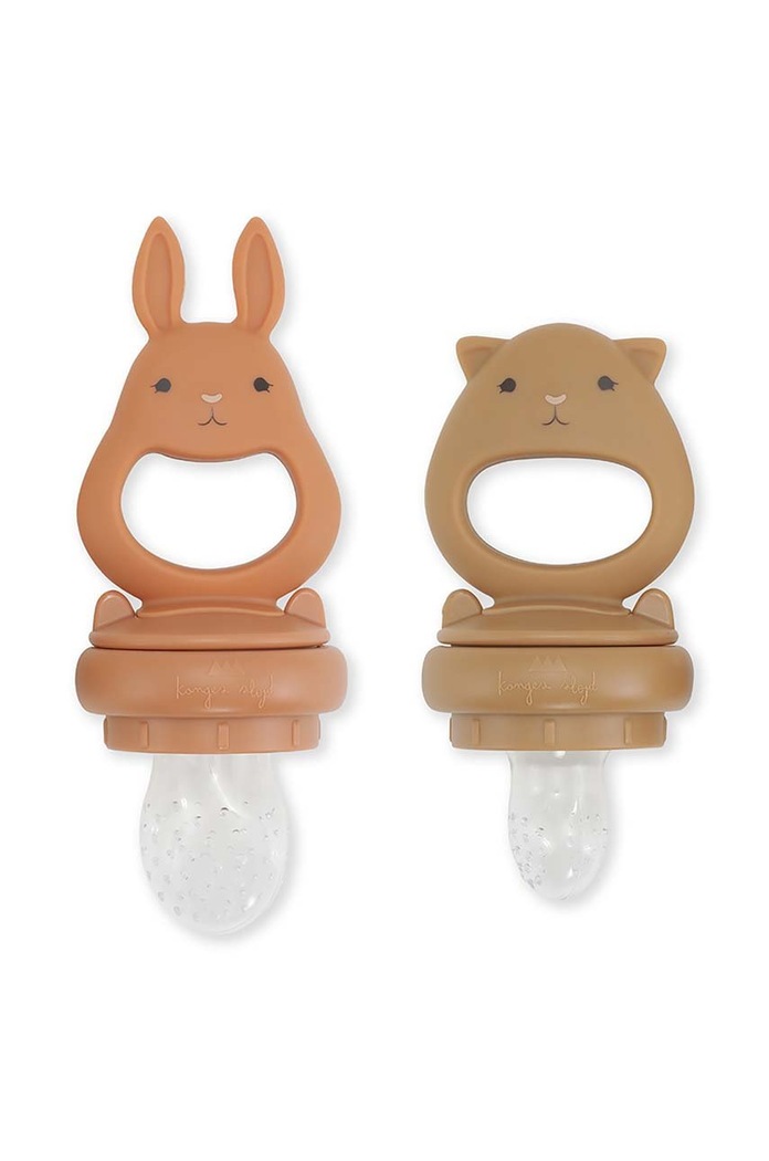 Konges Sløjd Smoczek do podawania owoców 2-pack SILICONE FRUIT FEEDING PACIFIER KS4279 zielony AA00