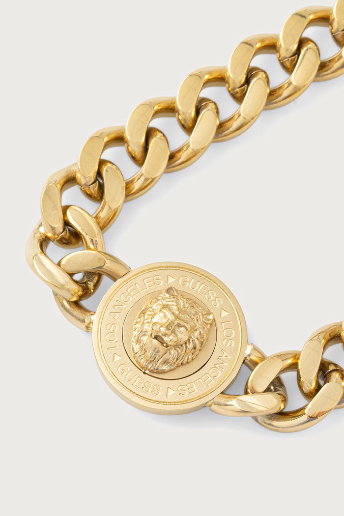 Guess Bransoletka męska JUMB01.314JW złoty SS26