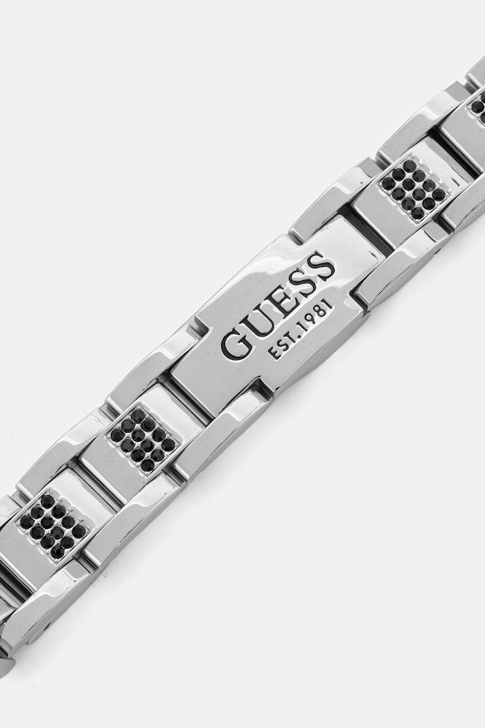 Guess brățară pentru bărbați din oțel inoxidabil cu cristal JUMB01.342JW argintiu AA00