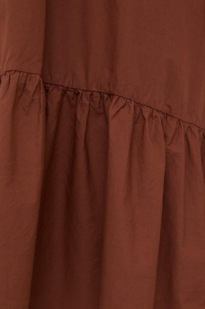 Sisley sukienka bawełniana 42FFLV02T.068 brązowy