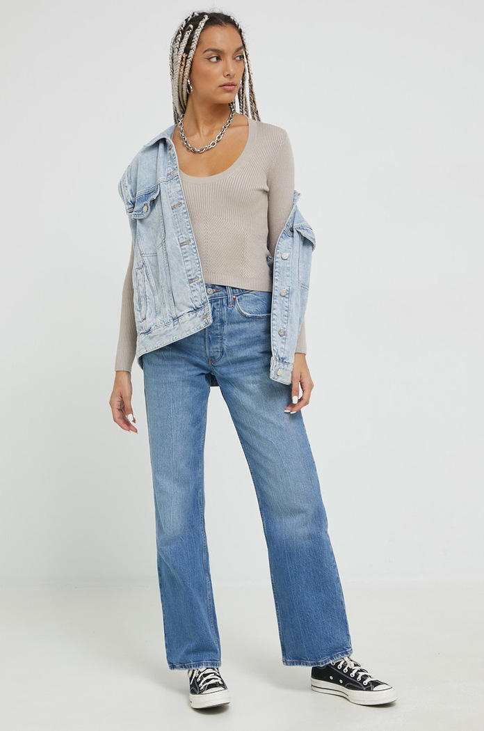 Abercrombie & Fitch sweter KI150.2706.400 beżowy AW22