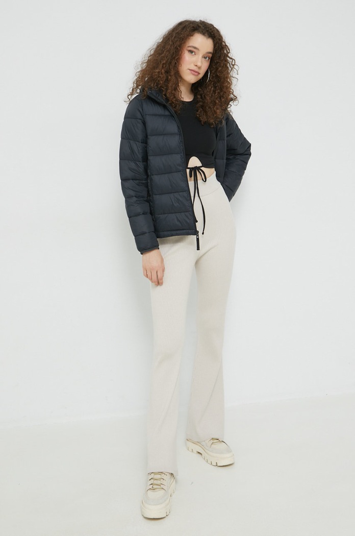 Majica dugih rukava Hollister Co. KI339.3145.900 crna AW22