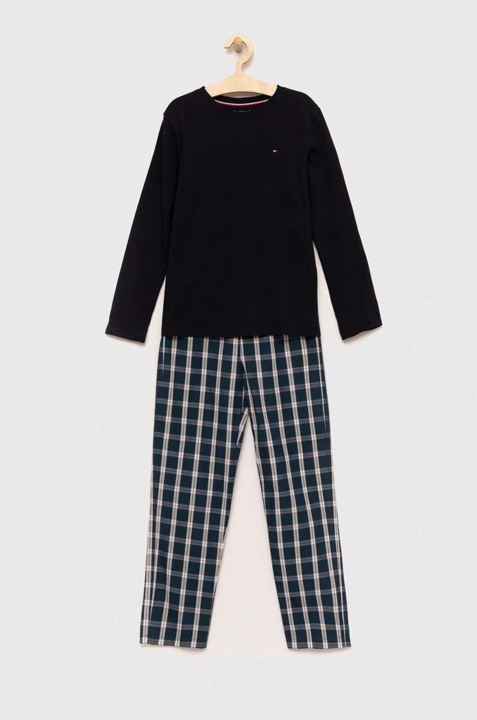 Παιδική πιτζάμα Tommy Hilfiger εμπριμέ σκούρο μπλε UB0UB00467.9BYY