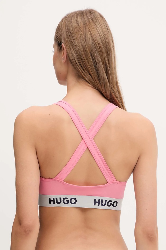 Бюстгальтер HUGO BRALETTE PADDED SPORTY LOGO 50469628 рожевий AW25