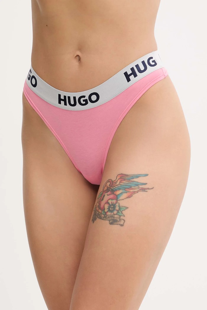 HUGO tanga THONG SPORTY LOGO tanga roz 50469651